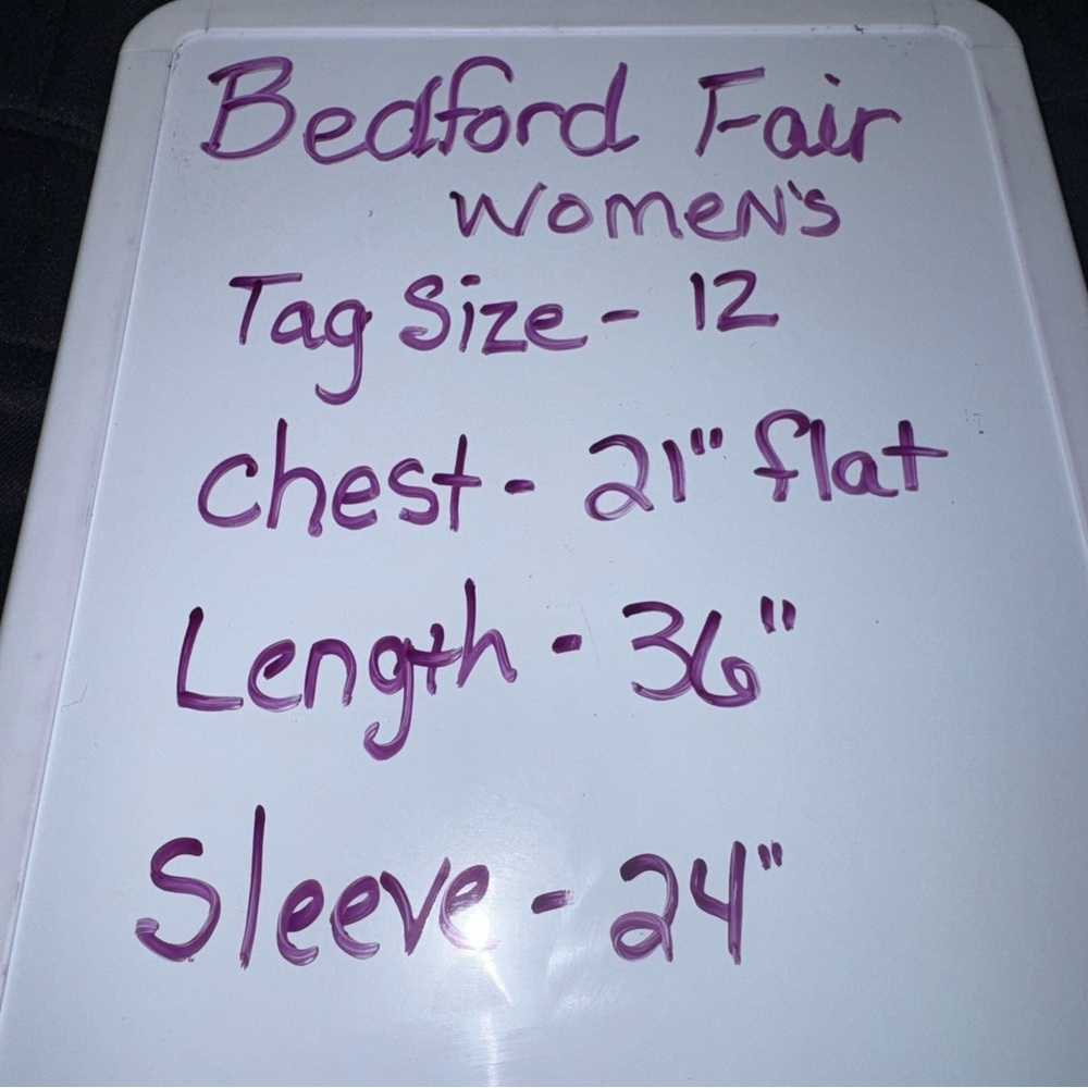 Bedford Fair Womens Black Long Wool Blend Coat Classic Tailored Size 12 - Picture 6 of 6